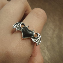 Load image into Gallery viewer, Winged Heart Ring (adjustable)