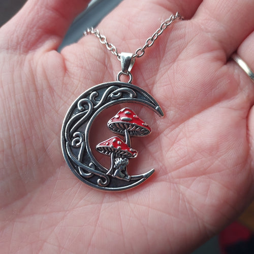 Mushroom Moon Pendant