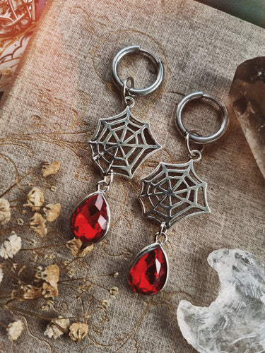 Spiders Kiss Hoop Earrings