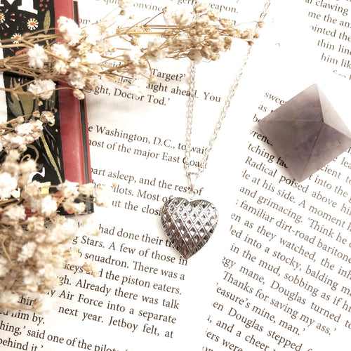 Silver Heart Shaped Locket Pendant